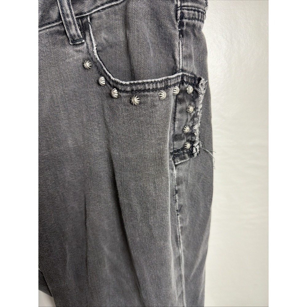 Allen B. Women Y2K Jeans Mid Rise With Fringes Embellished Starburst Snaps Sz16 - Picture 5 of 11